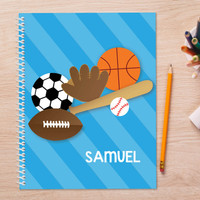 multi sports personalized notebook for kids