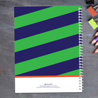 fun green initials personalized notebook for kids