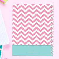 Chevron Pink and Aqua Kids Notebook