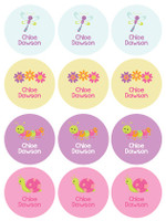 Sweet Spring Waterproof Labels for Kids (Set of 48)