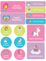 Princess and Rainbows Waterproof Labels Variety Pack (Set of 56)