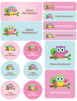 Hello Little Owl Waterproof Labels Variety Pack (Set of 56)