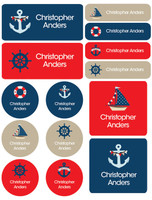 Sail Away Waterproof Labels Variety Pack (Set of 56)