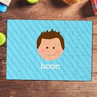 Just Like Me Boy Light Blue Personalized Puzzles