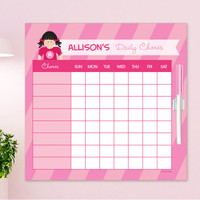 Super Girl Chore Chart