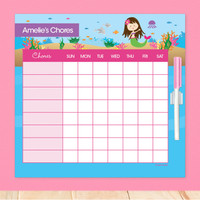 Sweet Mermaid Chore Chart