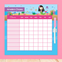 Sweet Mermaid Chore Chart