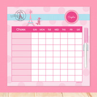 Ohh La La Paris Customizable Chore Chart