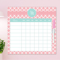 Pretty Pink Quatrefoil Kids Chore Charts