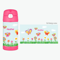 A Butterfly Field Personalized Thermos