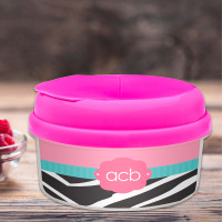 Zebra And Pink Snackbowls For Toddlers