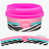 Zebra And Pink Snackbowls For Toddlers