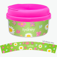 Field Of Flowers Green Custom Snack Bowl