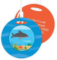 Shark Waves Kids Bag Tags