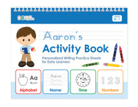 Personalized Writing Book with Brunette Boy
