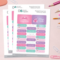 Princess Fairy Tale Labels Rectangular Pack