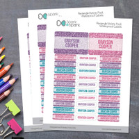 Glitter Shades - Purple Labels Rectangular Pack