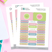 Classic Chevron Labels Rectangular Pack