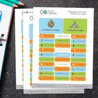 Boy Camping Time Labels Rectangular Pack (Set of 128)