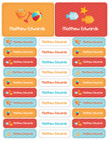 Ready For The Beach Labels Rectangular Pack (Set of 128)