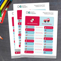 Firefighter Labels Rectangular Pack (Set of 128)