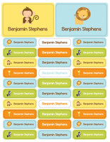 Cute Baby Animals Labels Rectangular Pack (Set of 128)