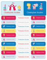 Fun Circus Labels Rectangular Pack (Set of 128)