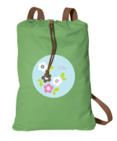 Preppy Flowers Blue personalized cinch bags