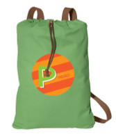 Brilliant Initial Orange Personalized Cinch Bags