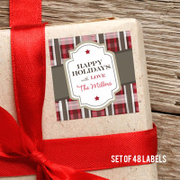 Xmas Pattern Gift Label
