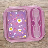 Purple Field Of Flowers Collapsible Bento Box
