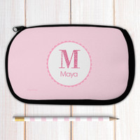 A Shiny Pink Letter Pencil Case
