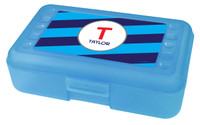 Fun Initials Blue Pencil Box