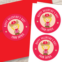 Western Cowgirl Address Labels