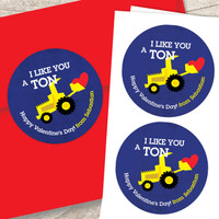 A Ton Of Love Valentine Address Labels