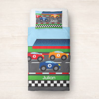 Race To Finish Duvet Cover