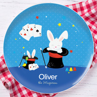 Cute Magician Boy Kids Plate