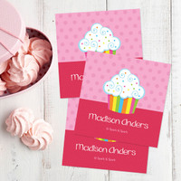 Rainbow Cupcake Gift Label Set