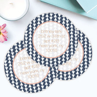 Triangles & Glitter Label Set