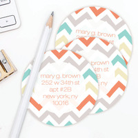 Colorful Chevrons Label Set