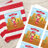 Cowgirl Gift Label Set