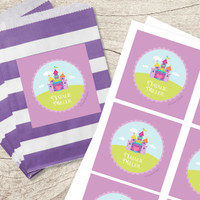 Pretty Heart Castle Gift Label Set