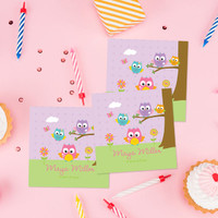 Owls On The Field Gift Label Set