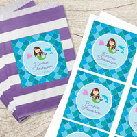 Mermaid Shades Gift Label Set