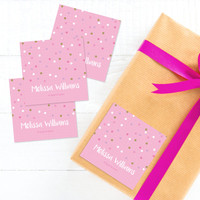 Sweet Glitter Dots Gift Label Set