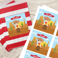 Cowboy Gift Label Set