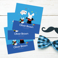 Cute Magician Boy Gift Label Set