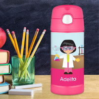 Cute Scientist Girl Thermos Bottle