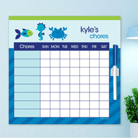 Cute Undersea Creatures Chore Calendar