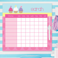 Sweet Cupcakes Editable Chore Chart